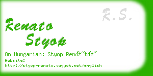 renato styop business card